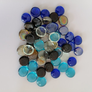 Glass Beads 17-19 Glass Flat Beads Marbles with Complete Specifications for Landscaping Colored Stones, Specially Designed for Bonsai Landscaping