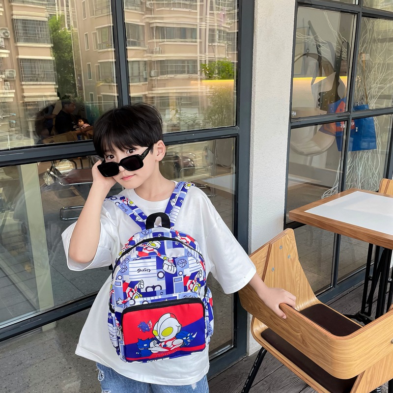Korean version cartoon children's school bag cute kindergarten school bag trendy kids backpack boy primary school double shoulder bag