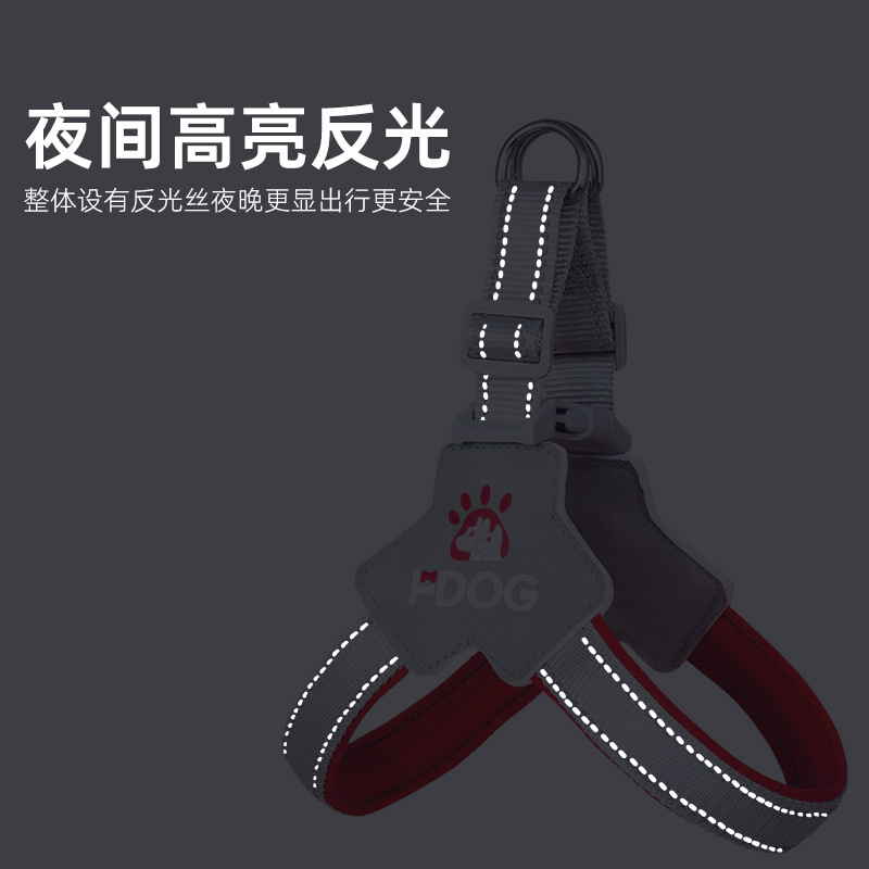 Nuevo cinturón de pecho de mascotas tipo Y para perros con cuerda de tracción de pecho a prueba de explosiones para perros con cuerda de pecho a pie