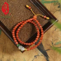 Оригинальный Nanhong Doubao двухкруговой ручной браслет из стерлингового серебра и браслет из бисера в оригинальном Nanhong Doubao