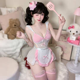 性感情趣内衣纯欲女仆围裙诱惑透视俏皮制服激情免脱	情性趣内衣