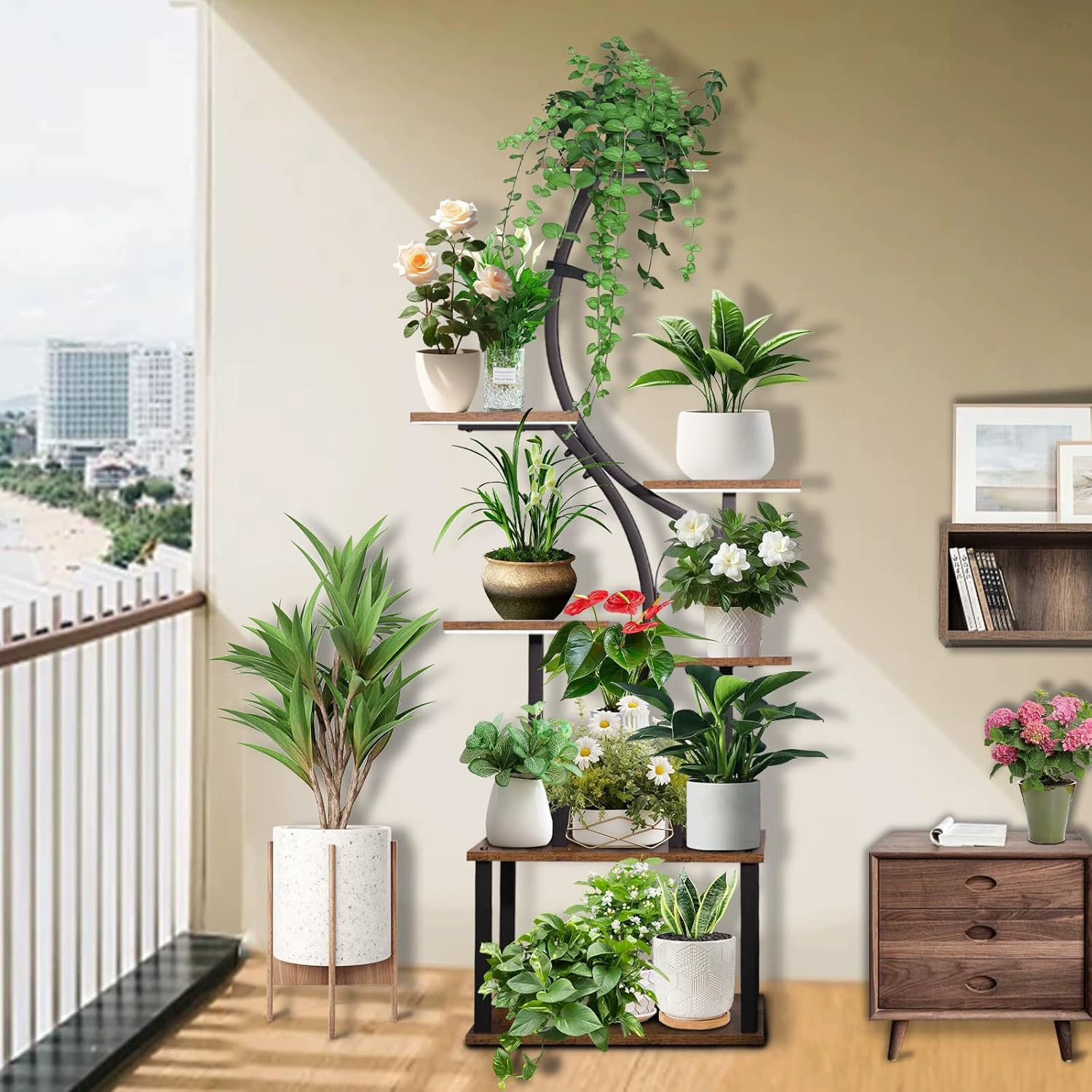 Трансграничная горячая цветочная подставка для гостиной балкон