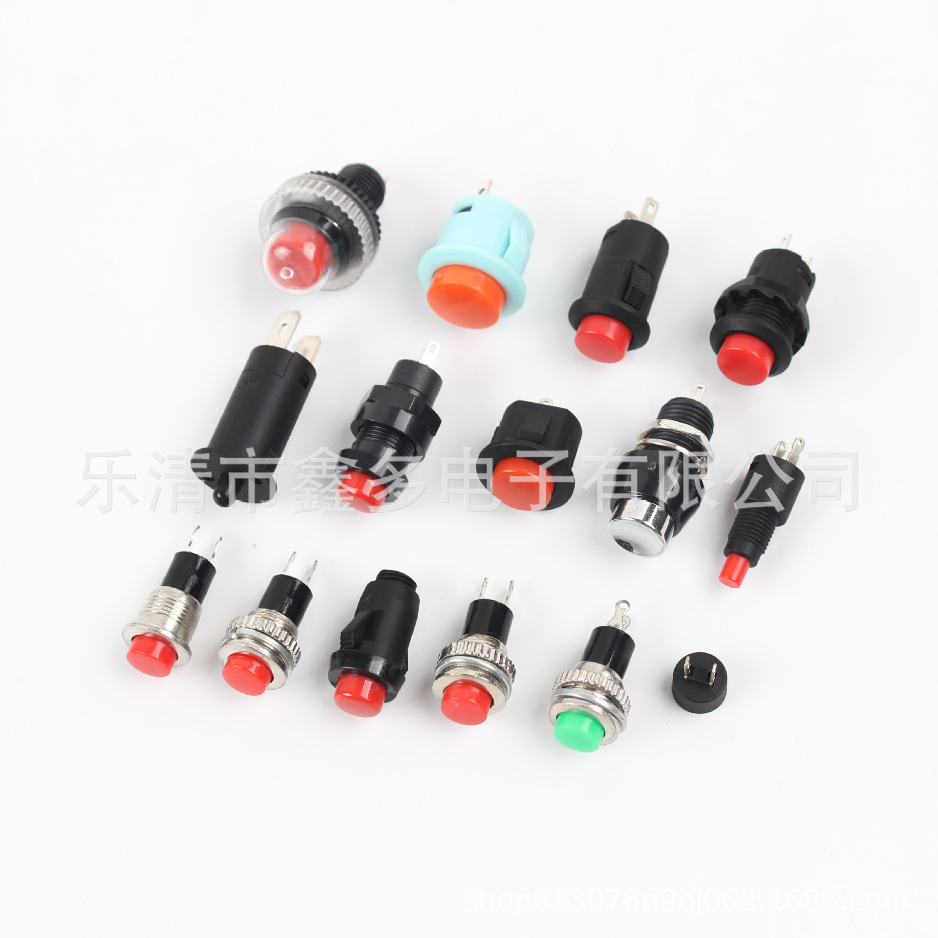 PBS-11圆形自锁自复位点动开关 小型防水按钮开关饮水机按键开关