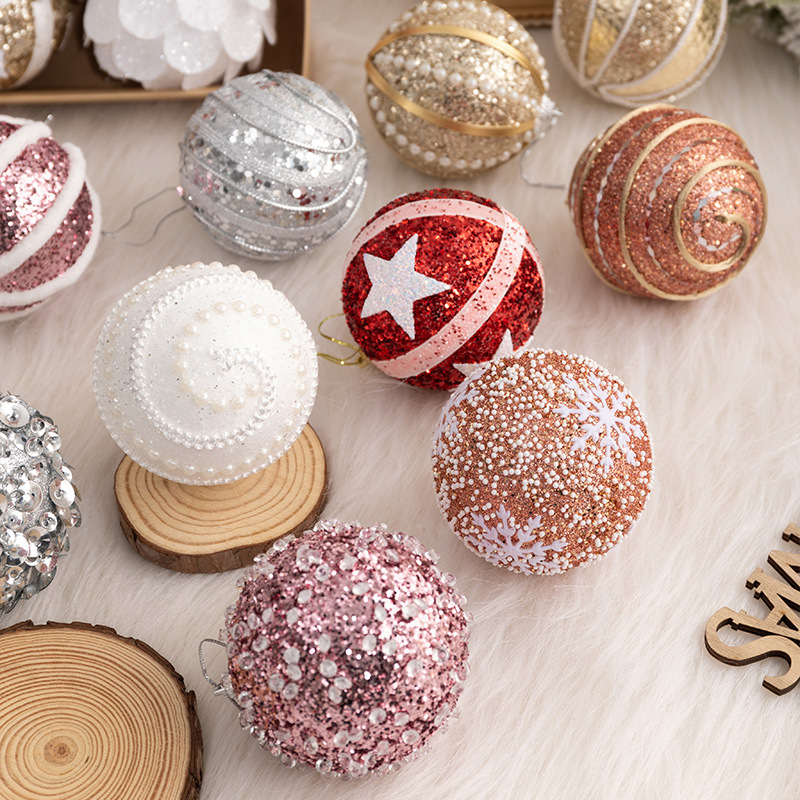 クリスマス装飾カラーボールクリスマスツリー装飾ペンダント道具セット子供プレゼントクリスマスボール装飾品|undefined