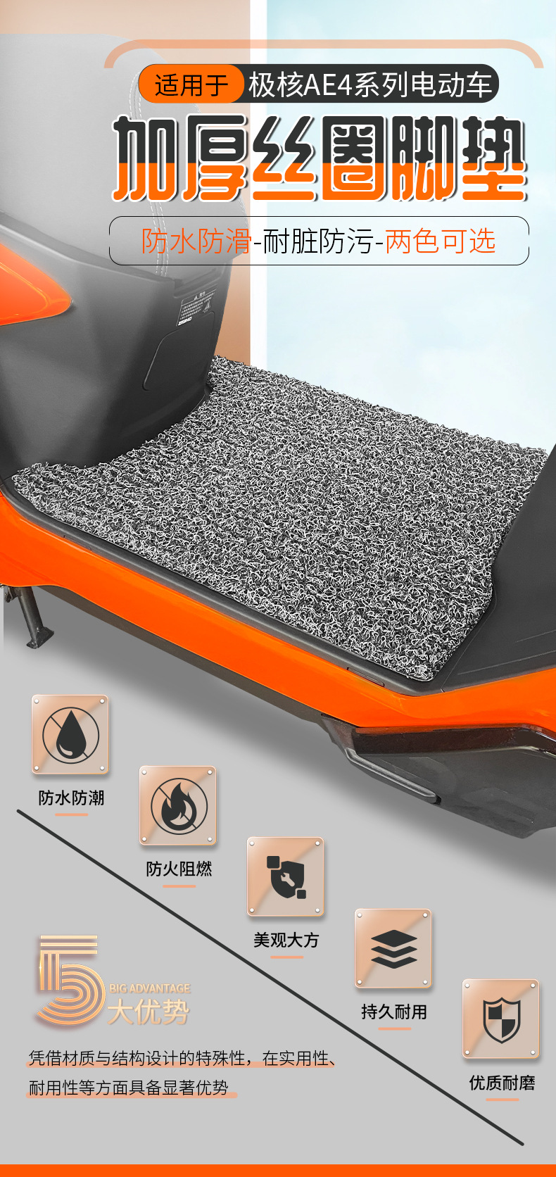 Suitable for Polar Ae4 Max/Se/Pro Electric Vehicle Wire Ring Foot Pads Waterproof and Anti-Slip Ae4I Foot Pads