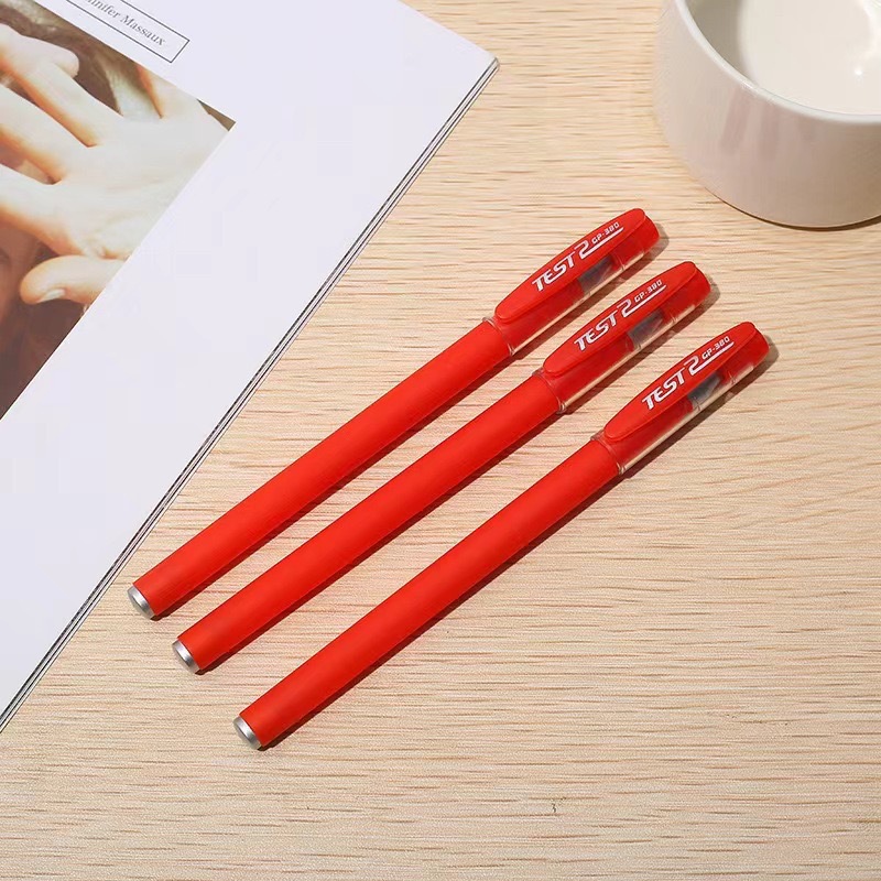 Estudiantes y maestros especiales corrección de tareas bolígrafo rojo tinta continua funda adhesiva suave de alto valor visual de secado rápido bolígrafo neutro image 13