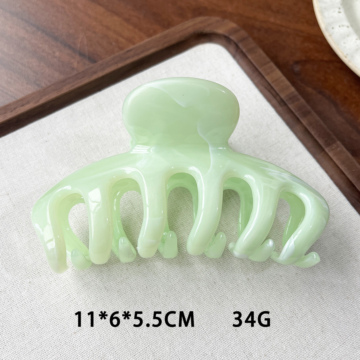 Clip de calabaza de plástico grande para cabello de mujer, clip de cabello de tiburón, joyas para cabello