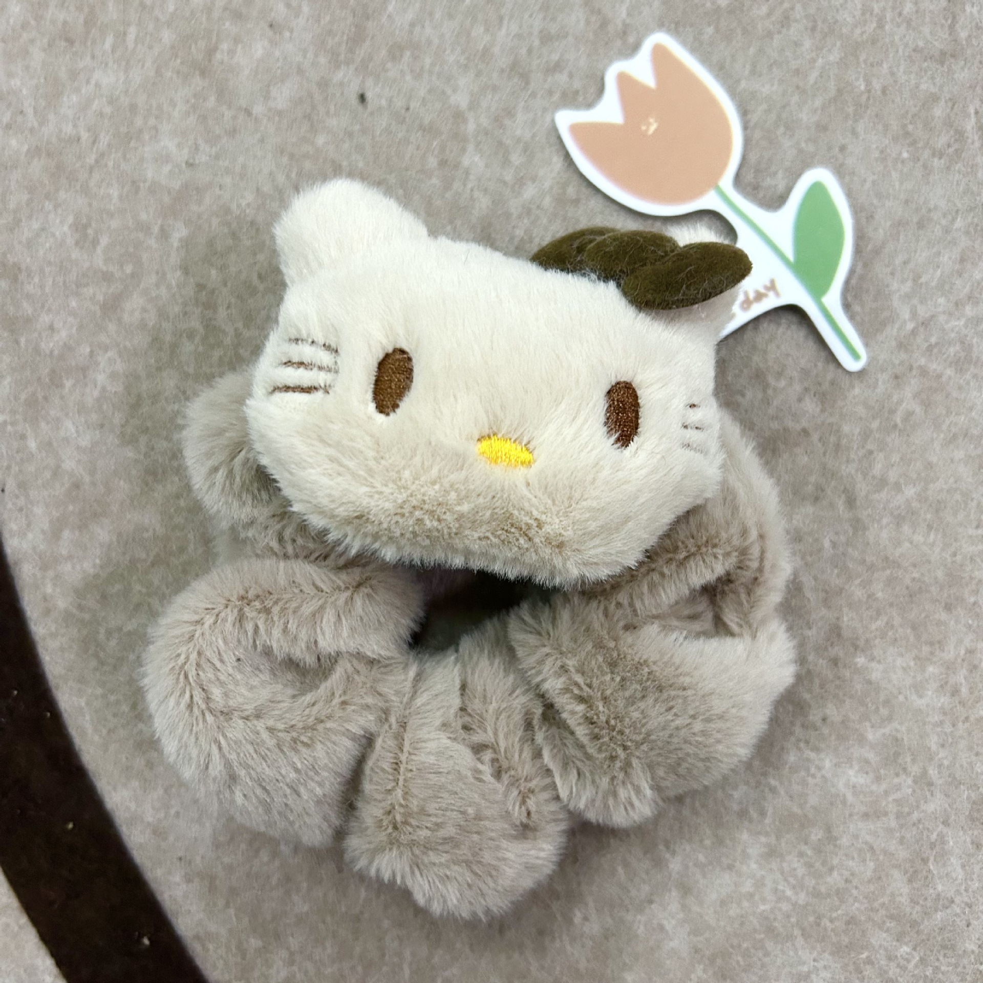 Dulce lindo peluche kt felino círculo de intestino grueso estudiante dulce felina elás negro rosa chica joyería de cabello cabello cabello