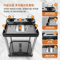 高档麻将桌茶几茶水架新款加厚大号边几棋牌室多功能烟灰缸茶水台