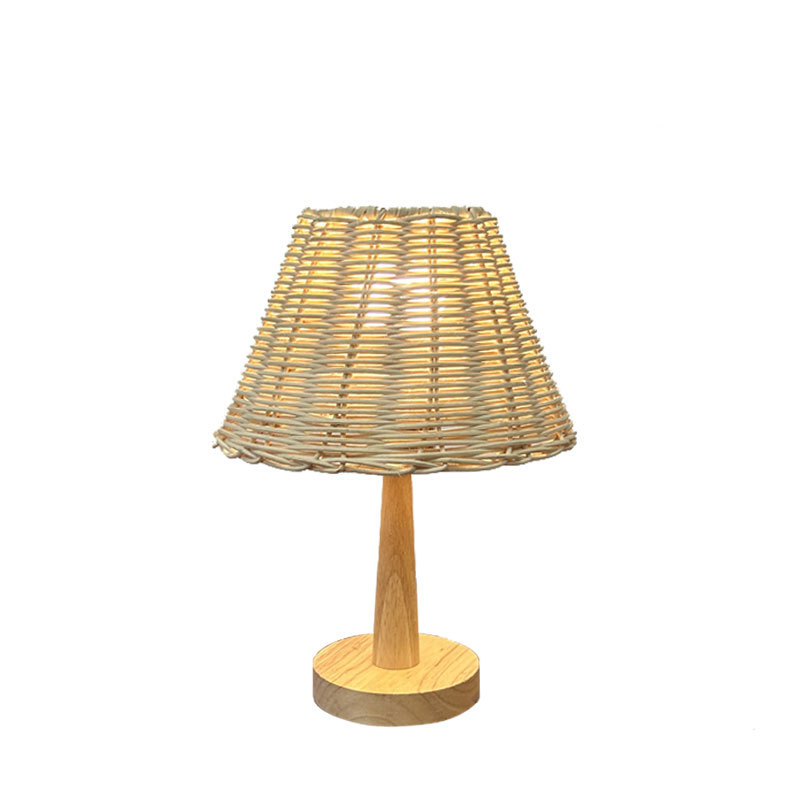 País de América del estilo retro lámpara de mesa de bambú dormitorio sala de estar habitación de hotel lámpara de mesa decorativa