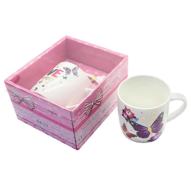 情人节蝴蝶咖啡杯