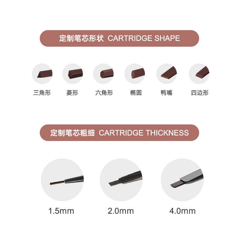 自动旋转双头眉笔防水不晕染圆头极细眉笔批发彩妆定制贴牌详情5