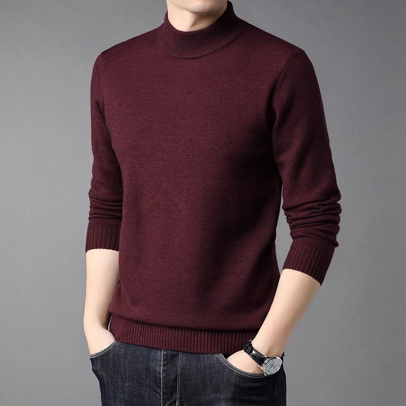 Half turtleneck/burgundy