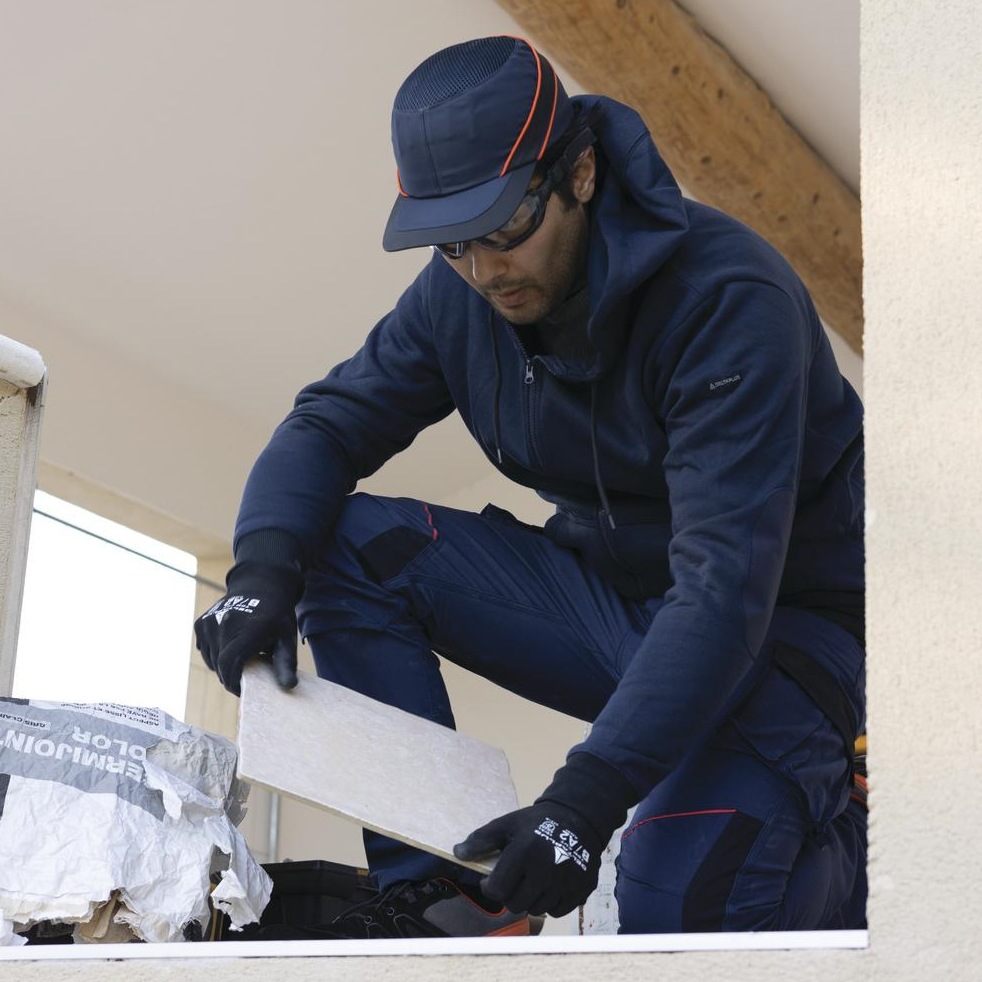 Delta 102130 casco antichoque ligero, casco de seguridad, casco antichoque PE, casco de trabajo antichoque transpirable