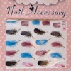 Feather tail stickers cross-border e-commerce nailooth foreign trade watermark feather nail stickers 1713-1748