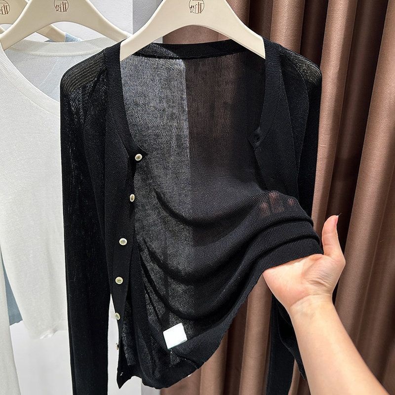 Cool And Silky Knitted Cardigan, Slimming And Versatile, Korean Style...