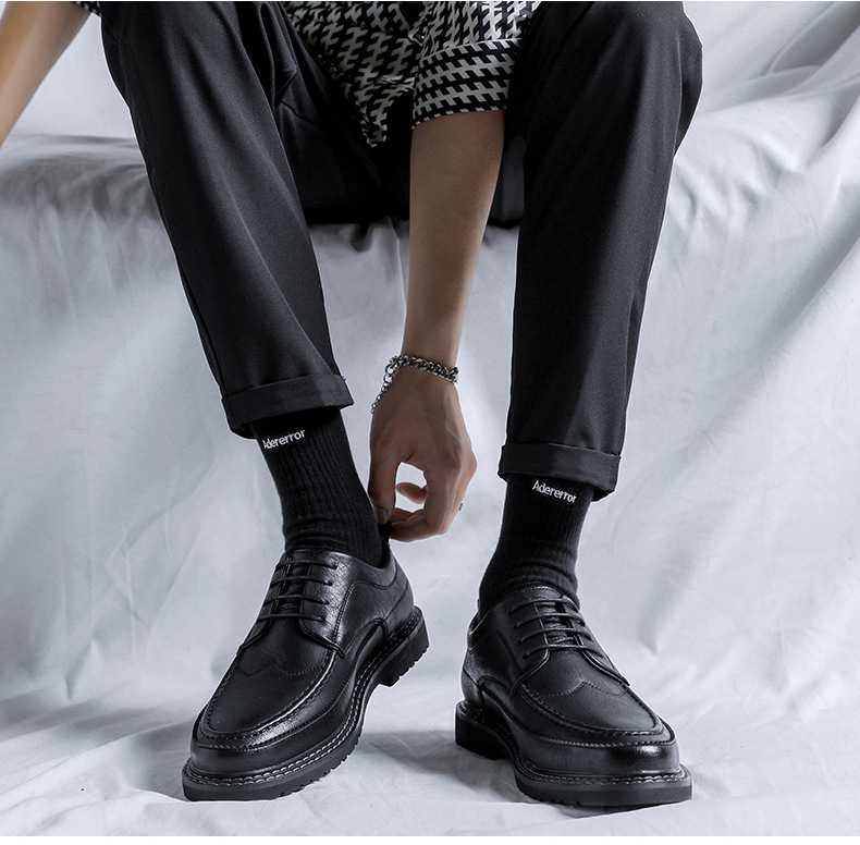 Scarpe da uomo piccole in pelle, comode, da lavoro, casual, formali, in pelle bovina, nere, singole, da sposo, da sposa_voghion.com