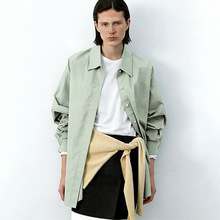 2026春季全棉衬衣女设计感长袖衬衫纯棉翻领oversize宽松通勤上衣