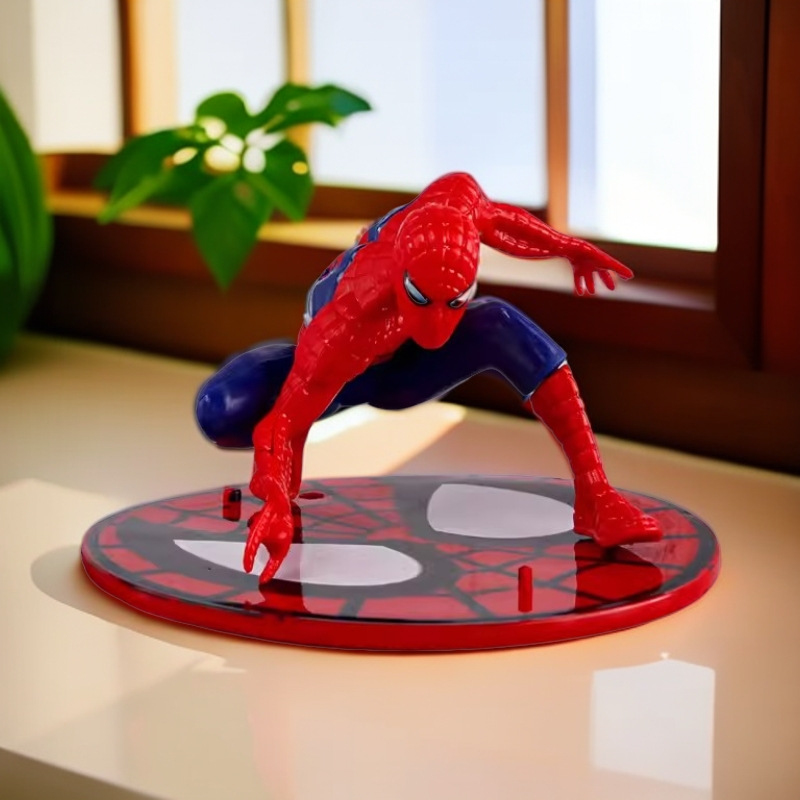 Red de celebridades Spider-Man Decoración de pasteles Adornos para hornear para niños Vestir Muñeca de cumpleaños Modelo de muñeca Plug-in