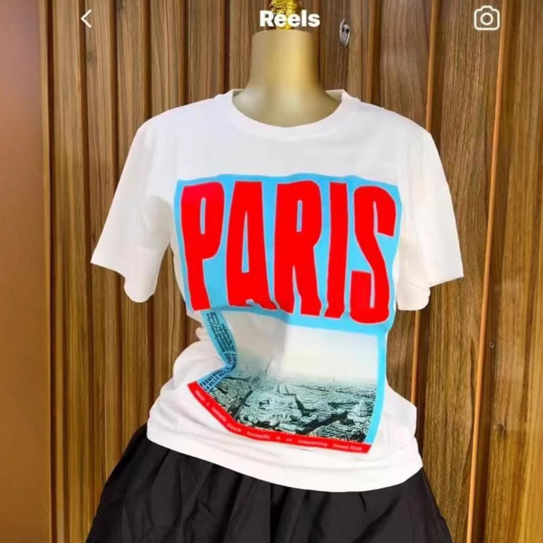 300g Cross-Border Summer Popular Pure Cotton Printed Short-Sleeved Fashionable Casual Men's and Women's Trendyy Breathable T-Shirts