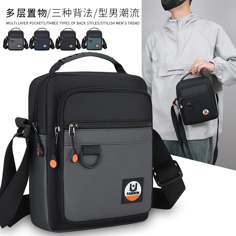 Bolso Bandolera de Nylon para Hombre Transpirable y Resistente al Desgaste para Negocios y Viajes