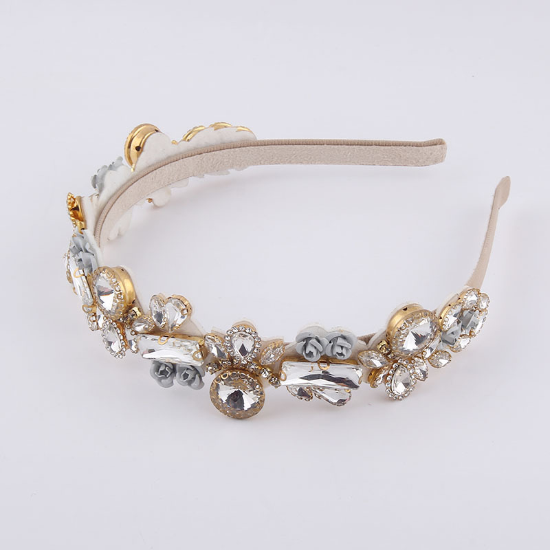 New Fashion Baroque Alloy Diamond Flower Headband display picture 4