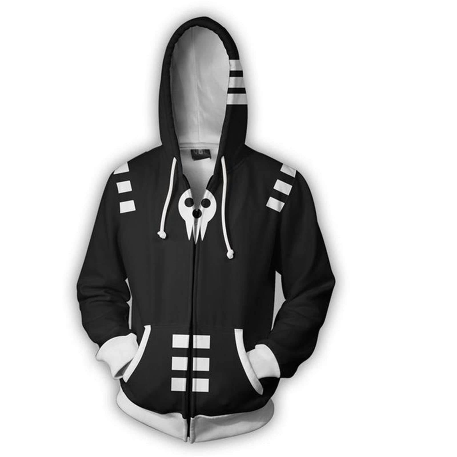 3D Digital printing Sweater zipper Hooded Pullover cosplay Anime male