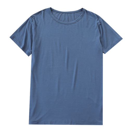 Basic-style Summer Thin Short-Sleeve Men's T-Shirt, Half-Sleeve Crew-Neck Base Layer Top in Ice Silk for Outwear