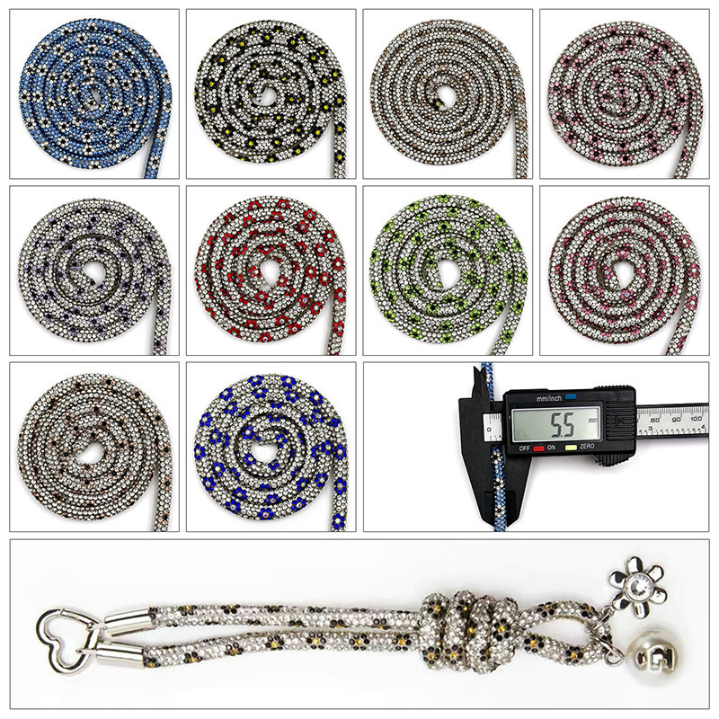 New Style Rhinestone Round Tube Soft Tube with Holes, Rhinestone Strip, Full Rhinestone Rope, Flower Rhinestone Rope, Wholesale for Clothing New Style Rhinestone Round Tube Soft Tube with Holes, Rhinestone Strip, Full Rhinestone Rope, Flower Rhinestone Rope, Wholesale for Clothing