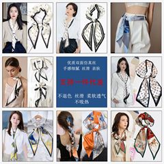 ネット紅の新型の長いスカーフはシルクの小さいスカーフのデジタルプリントの斜めな角のスカーフの春と秋のマフラーのスカーフの卸売りを模倣します。