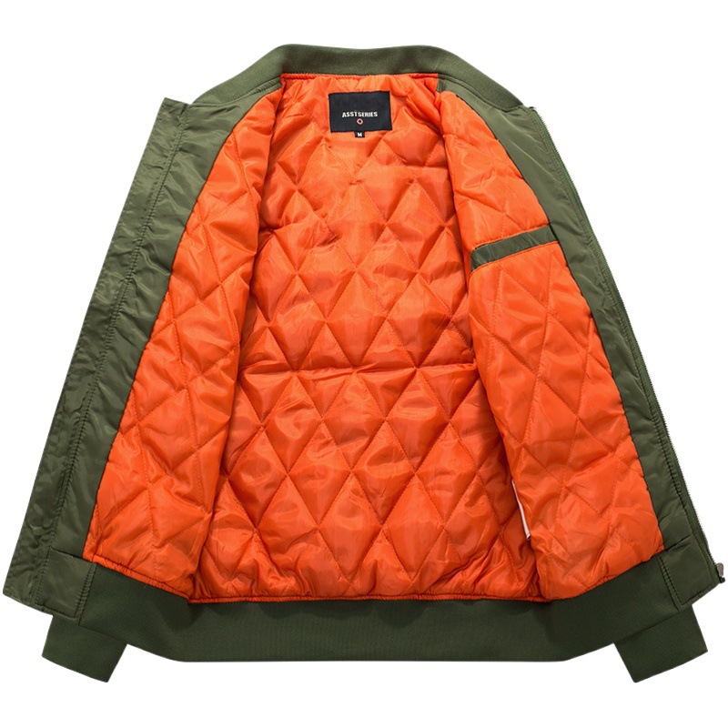 Hombres Amazon otoño e invierno nuevo más tamaño gordo deportes casual Chaqueta de algodón joven pareja ma piloto 6XL