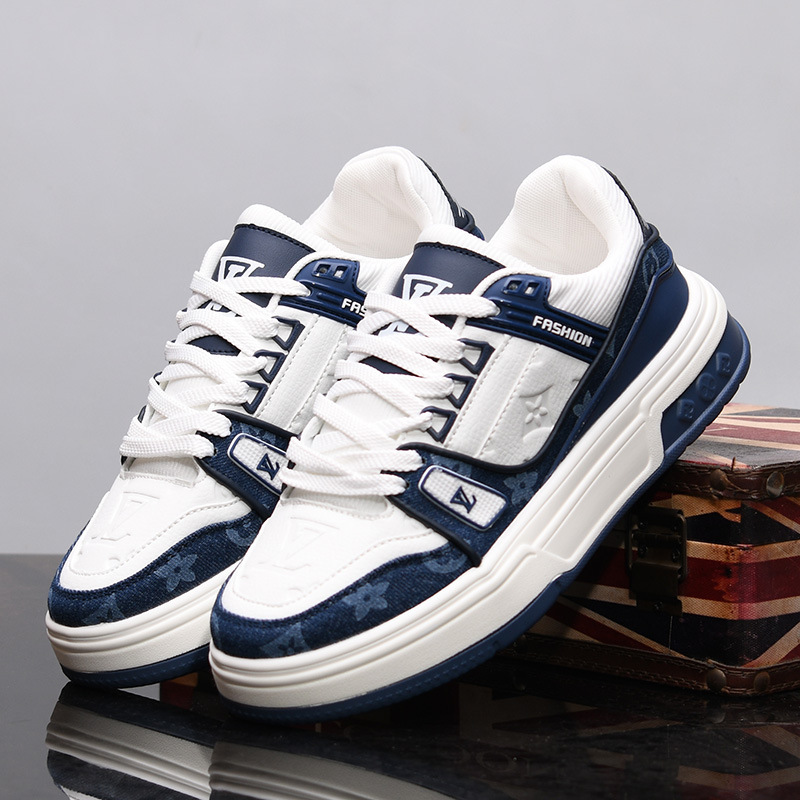 Spring and Autumn New McQueen White Shoes Men's Shoes Genuine Leather Casual Shoes Thick Sole Breathable Elevated Lovers Board Shoes KY277