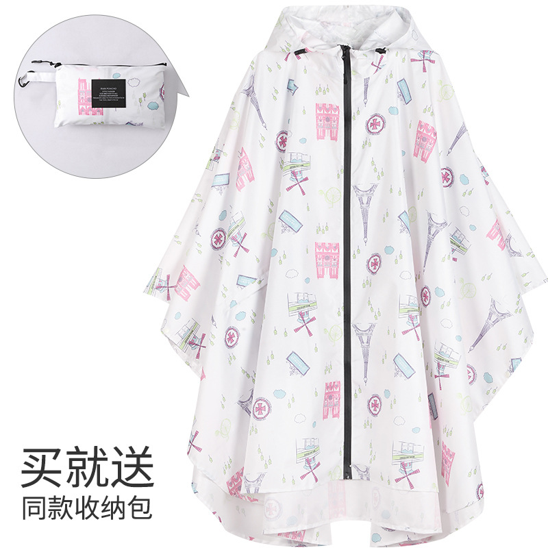 Fabricantes venden japonés Corea del Sur moda Capa delgada hombres y mujeres adultos impermeable poncho mochila ciclismo Amazon comercio exterior image 71