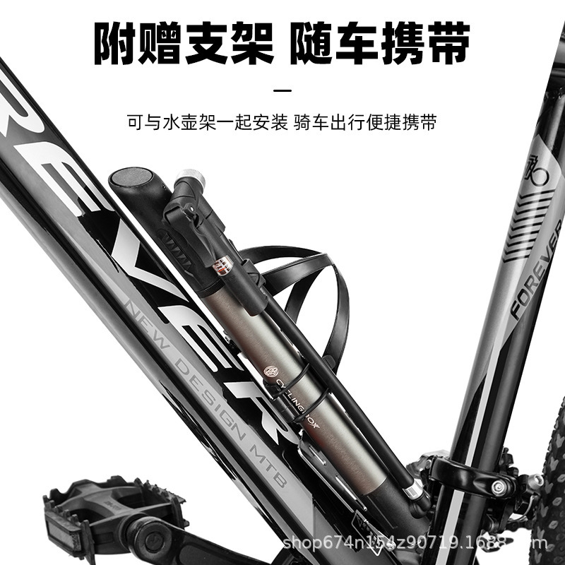 120PSI transfronteriza aleación de aluminio portátil Mini pequeño cilindro de aire de alta presión cilindro inflable bomba de bicicleta