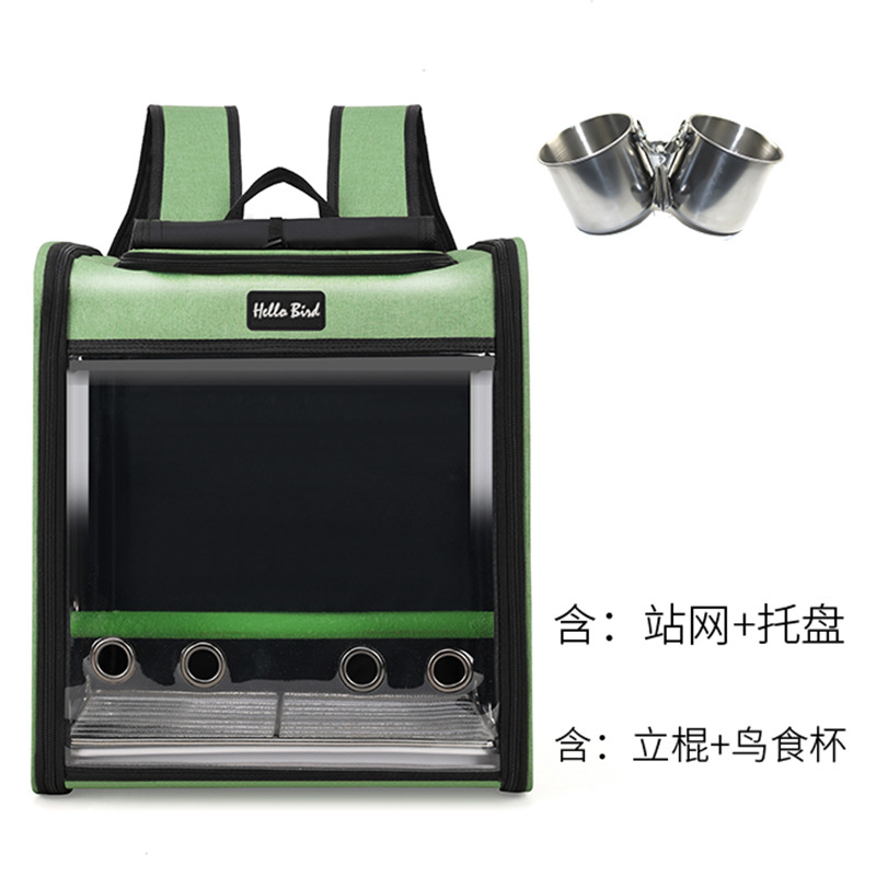 Bolsa de transporte pequeña para loros, jaula para loros, transportín portátil para aves para uso en exteriores, bolsa transpirable de doble hombro para loros, transportín para cacatúas y periquitos.