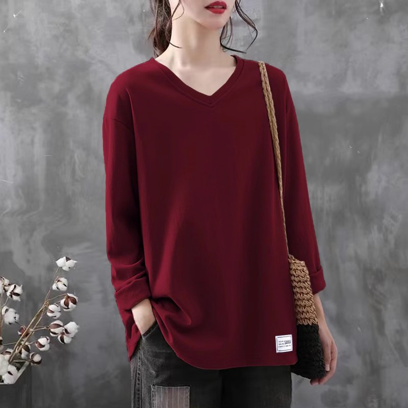 This Year's Popular Trend Includes Belly-Filling Shirts With V-Neck And Long Sleeves, Perfect For Autumn Wear They Loo_ecoleips.com