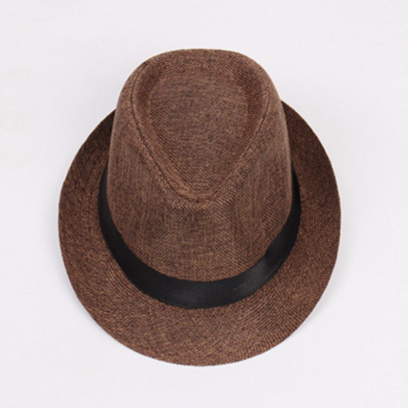 Vintage Panama Sun Hat For Men, Stylish Seaside Straw Fedora_voghion.com