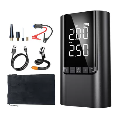 Jump Starter with Built-In: Hava nasosu - english-version-br12-black-6000mah-smart-clip-english-version