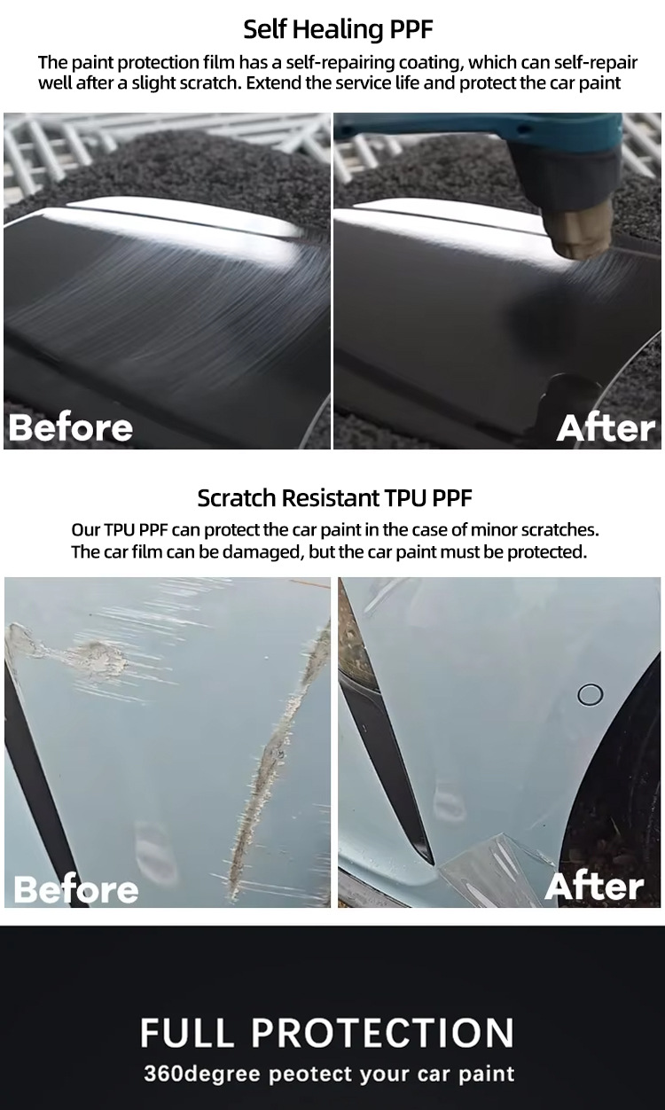 Cross-Border Filmppf Car Transparent Paint Protection Film Matte Glossy Black Film Full Car Film Tpu Invisible Car Cover