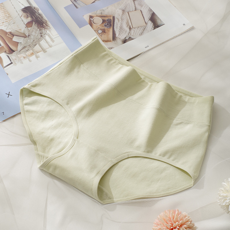 Ropa interior de cintura alta de las mujeres fábrica al por mayor 40 algodón entrepierna simple cómodo macaron color tamaño libre ropa interior de niña