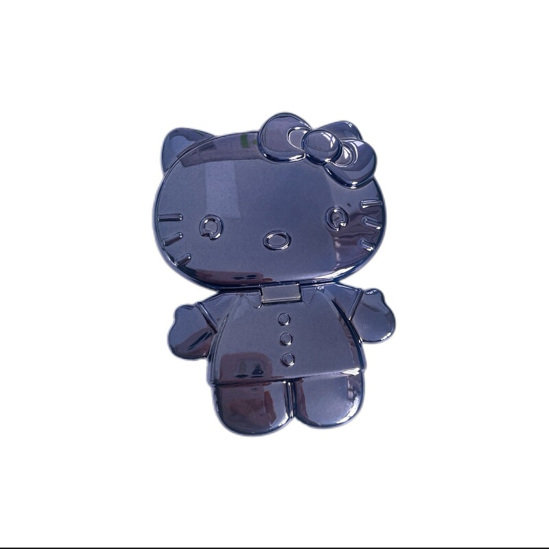 電気メッキ漫画猫携帯電話ホルダー回転化粧鏡無地かわいいギフト DIY 携帯電話ケースアクセサリー素材|undefined