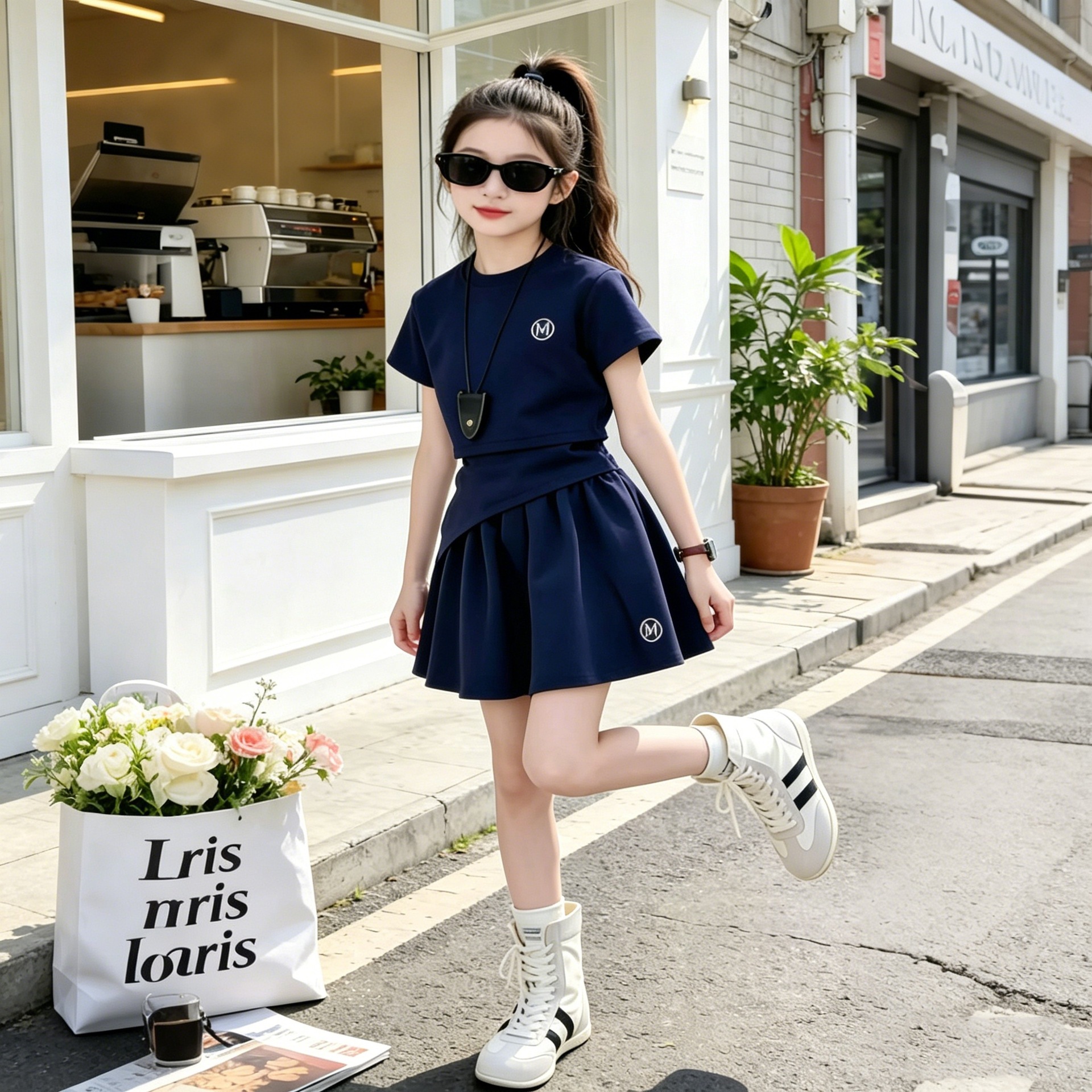 2026 New Summer Set for Girls - Super Popular Girls' Clothing, Trendy Short-Sleeved Skirt and Dress for Children This Year