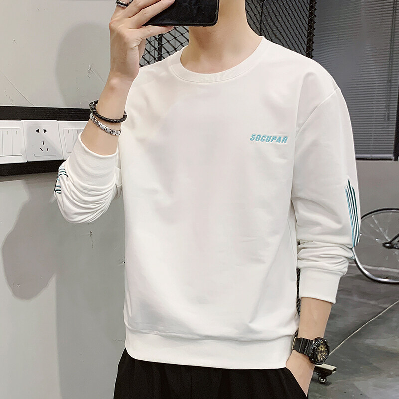 Men's sweatshirt with a round collar