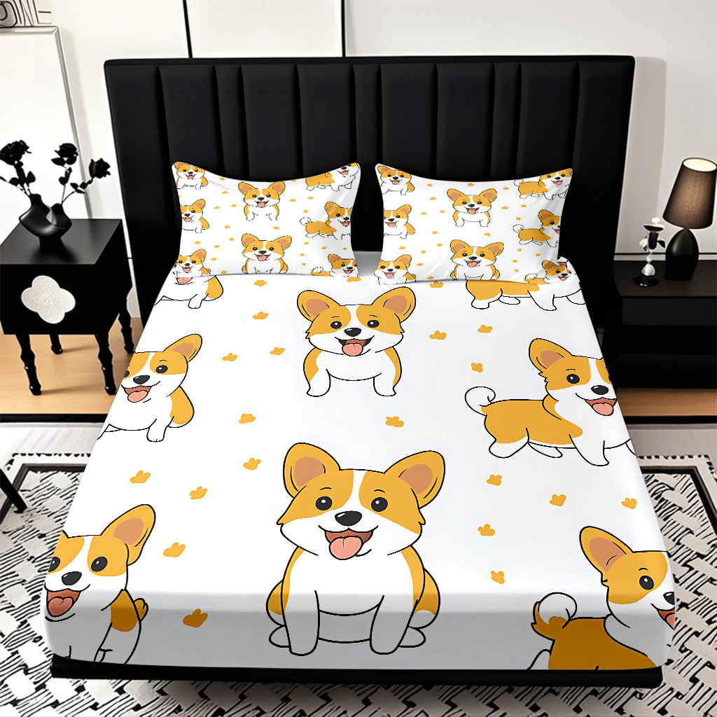 TEMU / JIT Transfronterizo para dibujos animados lindos cachorros cama de piel de cama de cama de cama de cama para diseñar