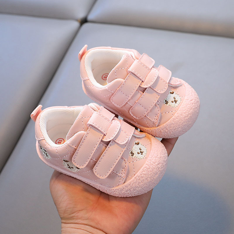 Primavera y otoño nuevos zapatos para bebés pequeños zapatos de bebé transpirables niños y niñas zapatos antideslizantes de velcro para bebés