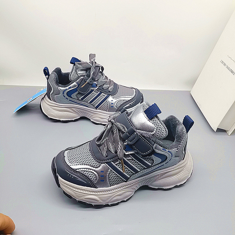 32-37 Zapatos deportivos infantiles de moda infantil de algodón 2025, primavera y otoño nuevos zapatos casuales de niñas con suela suave transpirable