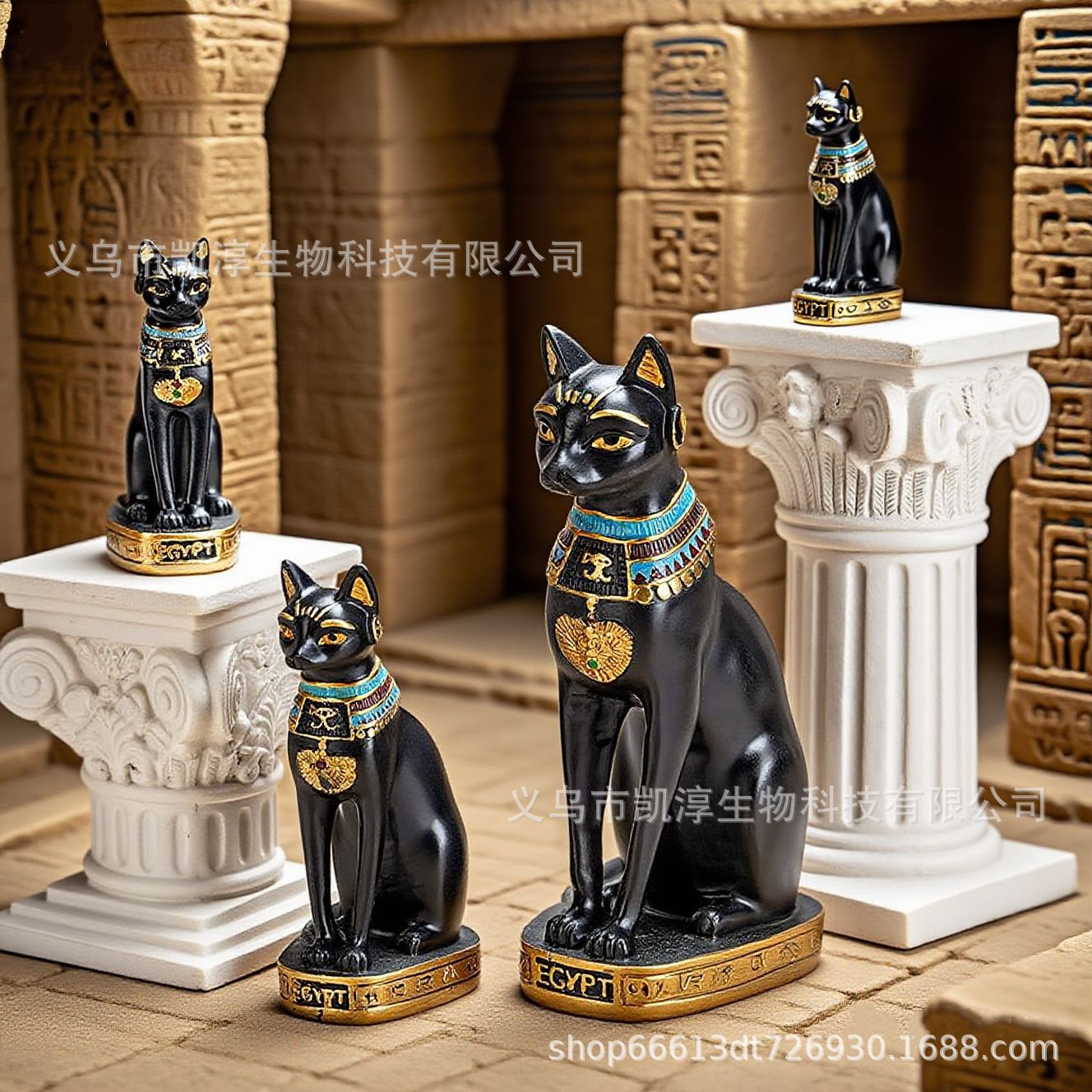 古埃及贝斯特猫神树脂工艺品摆件家居玄关办公博物馆法老纪念摆件