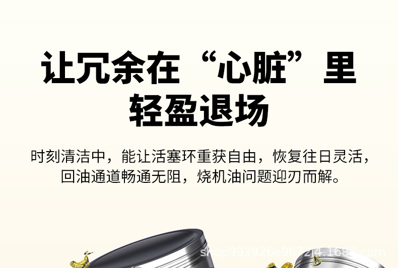 Piston Ring Release Agent, Carbon Deposit and Sludge Cleaner, Improves Engine Power, Eliminates Blue Smoke from Burning Oil in Gasoline and Diesel Vehicles