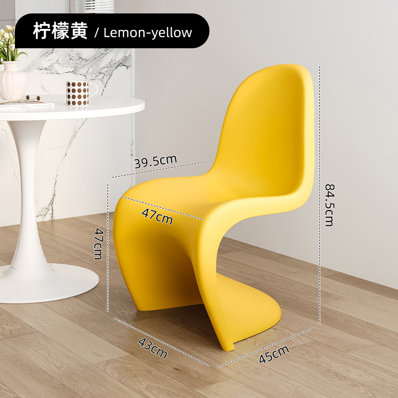 Silla de comedor de diseño Pantong 2024 nueva silla italiana silla de plástico minimalista Pantong silla de mesa de comedor creativa