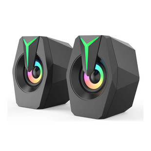 Cross-border RGB cool computer speaker notebook desktop audio Home Office USB wired speaker